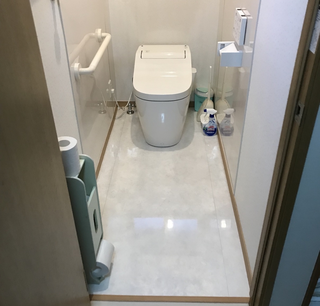 雨漏りでカビが生えてしまったトイレを掃除しやすい綺麗なトイレへ交換｜リフォーム施工例大百科